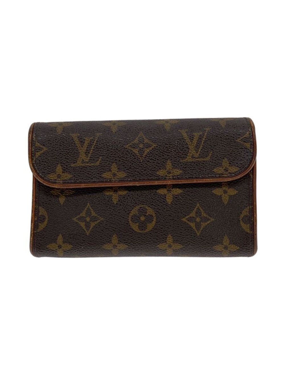 LOUIS VUITTON Pochette Florentine Monogram Canvas Brown All over